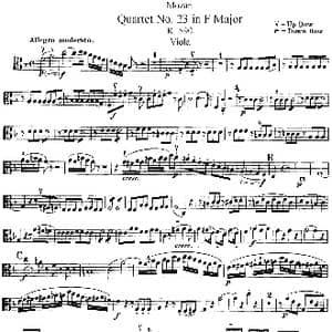 Mozart Quartet No.23 in F Major,K.590 _歌谱投稿