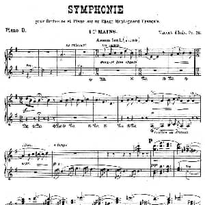 Symphony on a French Mountain Air Op.25 钢琴谱 樊尚 丹第