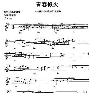 电子琴谱 | 青春似火