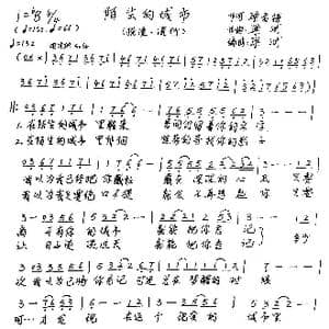 陌生的城市_歌谱投稿_词曲:梁春梅 梁斌