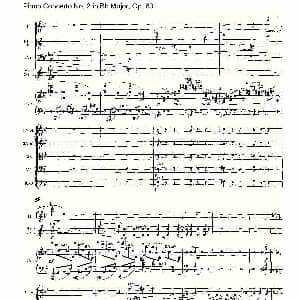Bb大调钢琴第二协奏曲, Op.83第一乐章 钢琴谱