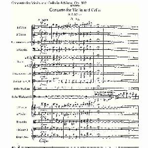 A小调小提琴与大提琴协奏曲, Op.102第一乐章