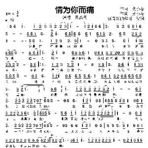 情为你而痛_歌曲简谱_词曲:吴小春 吴小春