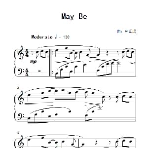 May Be 钢琴谱 李闰珉