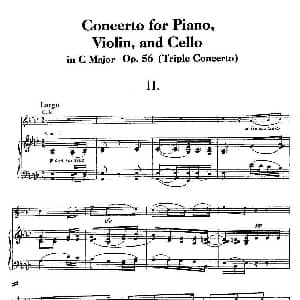 Triple Concerto in C Major Op.56 钢琴谱 路德维希 冯 贝多芬