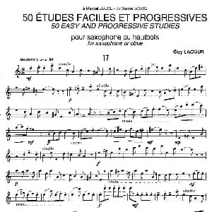 萨克斯谱 | Guy Lacour 50 首萨克斯练习曲之17 Guy Lacour