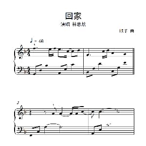 回家 钢琴谱