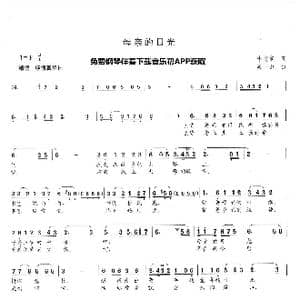 母亲的目光_歌曲简谱_词曲:李高富 姜中山