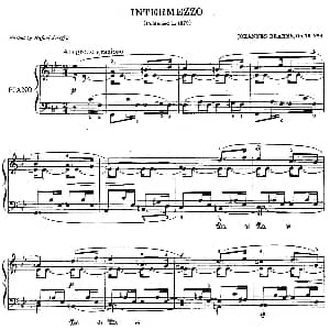 INTERMEZZO 钢琴谱 约翰内斯 勃拉姆斯