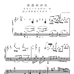 伤感的回忆 钢琴谱 欧阳阳