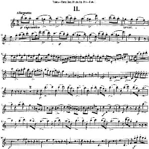 长笛曲谱 | 图露三首长笛简易重奏曲Op.103 Flute 1 NO.2 Tulou 图露