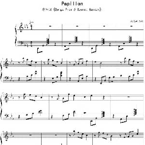 Papillon 钢琴谱 飘逸yh