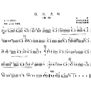 秋水龙吟 甘尚时椰胡演奏谱 居文郁记谱整理