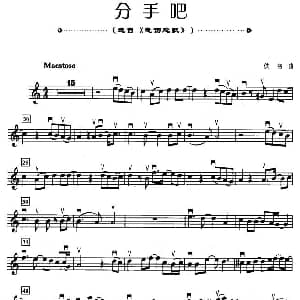 小提琴谱 | 分手吧 选自 悲伤恋歌
