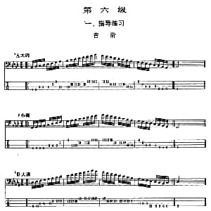 电贝司专业等级第六级 一 指导练习