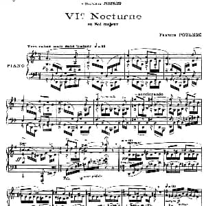 Eight Nocturnes 钢琴谱 弗朗西斯 普朗克