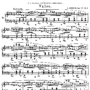 valse Op.64, No.3 钢琴谱 肖邦