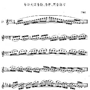 萨克斯谱 | 萨克斯练习曲合集 4—37 降D大调音阶 音程 琶音练习 王清泉