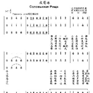 夜莺林 俄罗斯 _外国歌谱_词曲: 俄 达 图赫玛诺夫 俄 阿 波佩列契尼