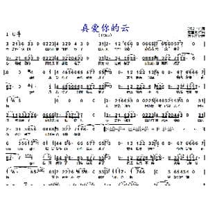 真爱你的云_歌曲简谱_词曲:洪瑞业 黄国俊