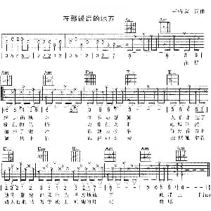 在那遥远的地方 吉他谱 黑鸭子 王洛宾 王洛宾