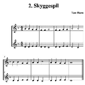 小提琴谱 | Skyggespil 二重奏 Tom Horn 霍恩 汤姆