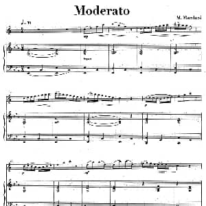 萨克斯谱 | Moderato 中音萨克所 钢琴伴奏 版本二 M Marchesi