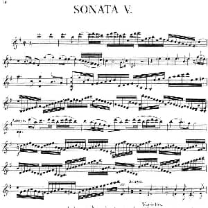 小提琴谱 | Biber Violin Sonata V