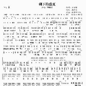 剩下的盛夏_歌曲简谱_词曲:黄俊郎 周杰伦