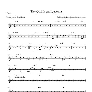 萨克斯谱 | The Girl From Ipanema Piano