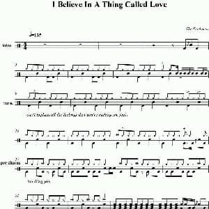 Darkness I believe in a thing called love 爵士鼓谱