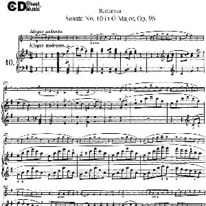 小提琴谱 | Violin Sonata No.10 in G Major Op.96 小提琴 钢琴伴奏