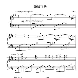激情飞跃 钢琴谱 雅尼