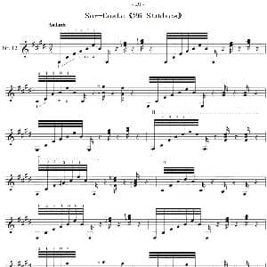 Sor Coste 26 Studies 吉他谱
