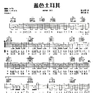 蓝色土耳其 吉他谱 周传雄 陈信荣 周传雄