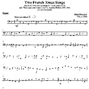 Two French Xmas Songs 贝司分谱
