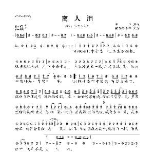 离人泪_歌曲简谱_词曲:单夕 单夕