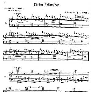 Etudes Enfantines Op.37 钢琴谱 亨利 莱蒙 Henry Lemoine