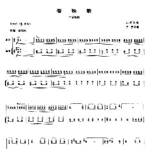看秧歌 中音板胡 扬琴伴奏谱