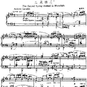 中国钢琴名曲30首 二泉映月 钢琴谱 储望华