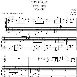 可惜不是你 钢琴谱 曹轩宾曲 陈干