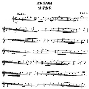 趣味练习曲 情深谊长