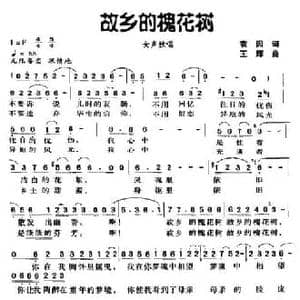 故乡的槐花树_民歌简谱_词曲:袁因 王辉