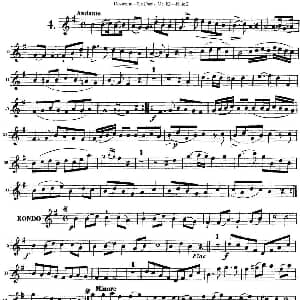 长笛曲谱 | 德维埃纳六个长笛二重奏小段Op.82 Flute 2 NO.4 Devienne 德维埃纳