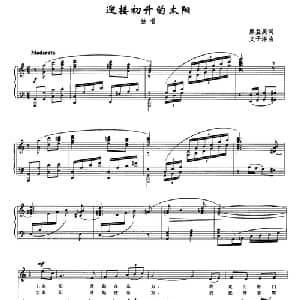 迎接初升的太阳_美声唱法乐谱_词曲:熊益美 文子洋 13岁