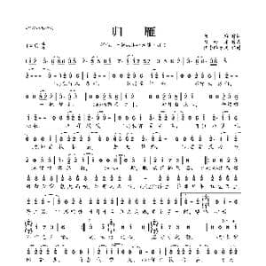 归雁_歌曲简谱_词曲:阿酌 月吟诗