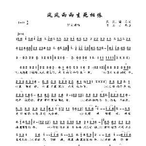 风风雨雨生死相依_歌曲简谱_词曲:庆庆 魅力 音乐走廊