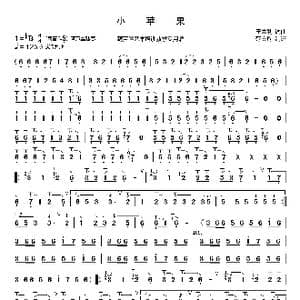 小苹果简谱_歌曲简谱_词曲:王太利 王太利