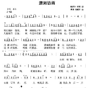 潇湘访雨_通俗唱法乐谱_词曲:杨武升 阿明 阿明 杨武升