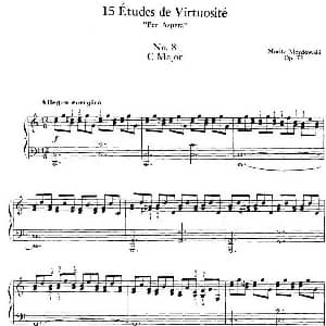 15 Etudes de Virtuosité Op.72 No.8 钢琴谱 莫什科夫斯基